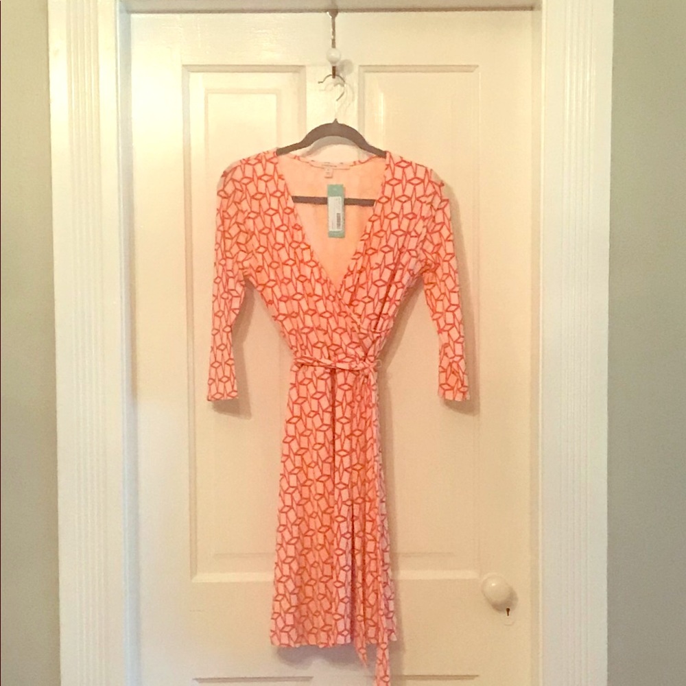 41Hawthorn Renesme Geo Cube Jersey Faux Wrap Dress